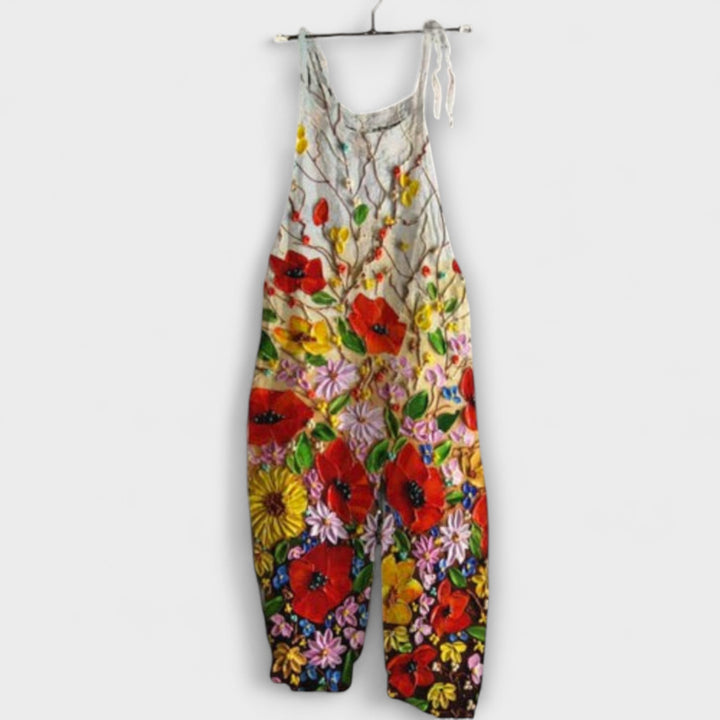 Amanda - Mono beige con estampado floral