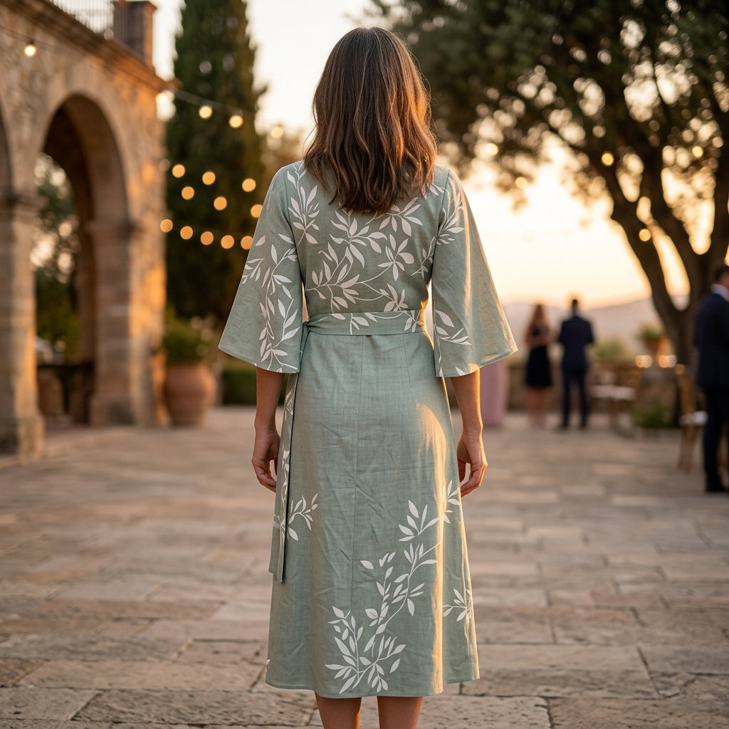 Eden - Vestido floral de cintura alta