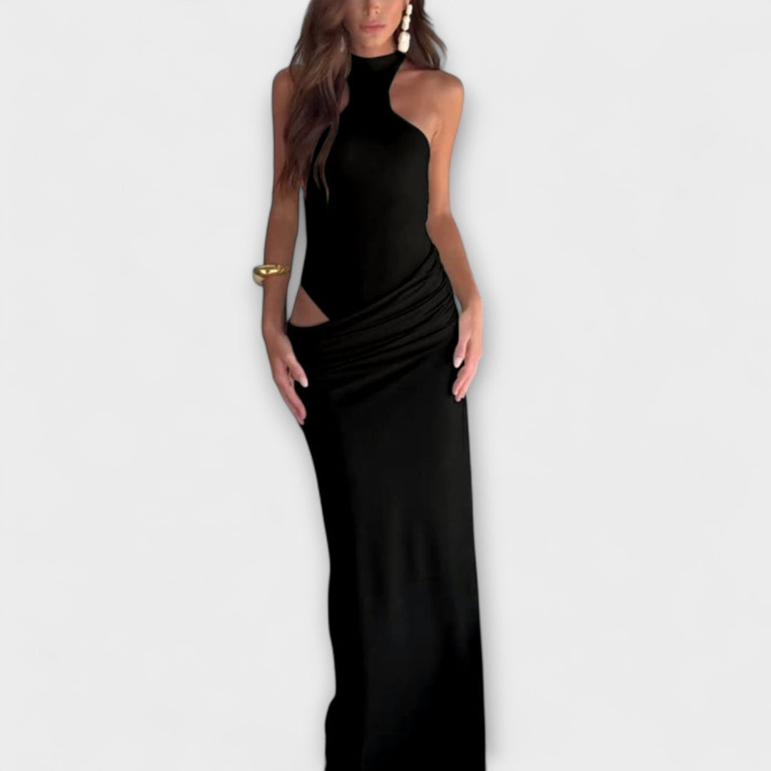 Minna - Vestido Maxí Cut-Out sin Mangas en color Crema