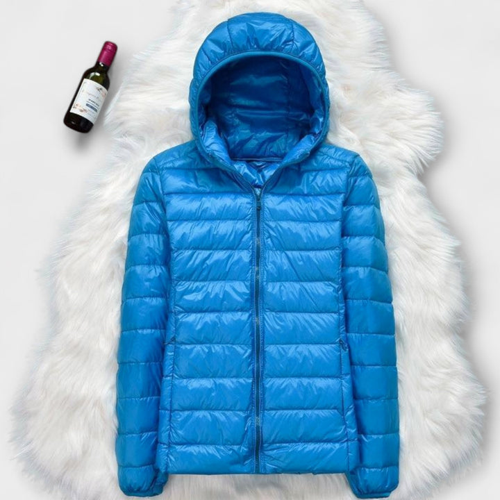 Manuela - Chaqueta de invierno rosa claro con capucha
