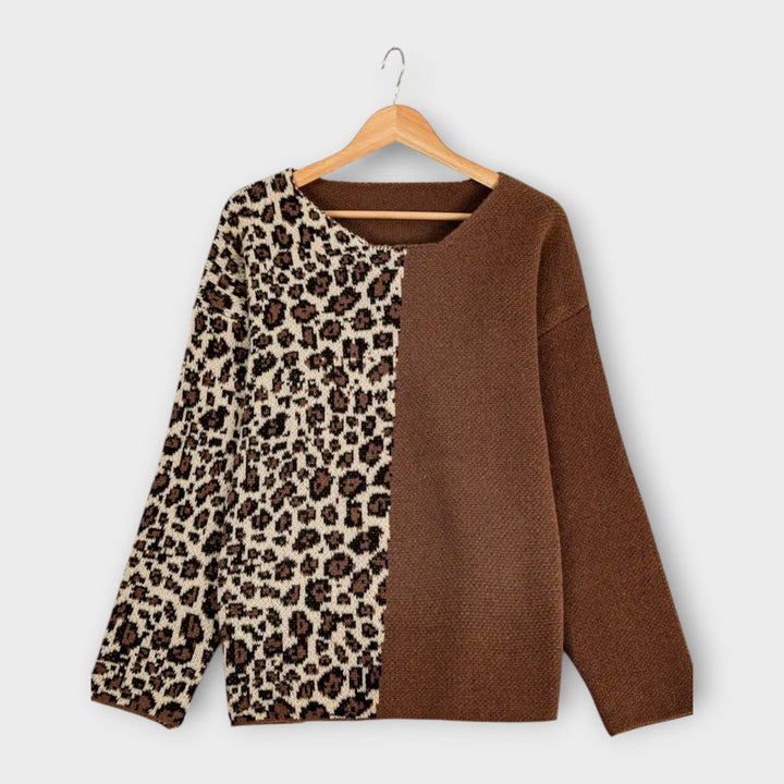 Marina - Jersey con mangas de leopardo