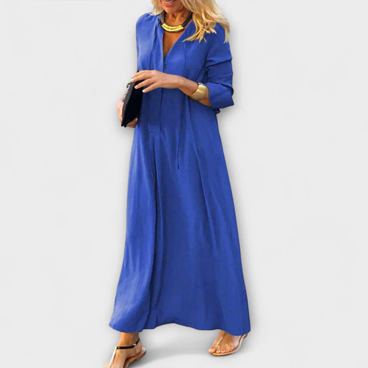 Hannalore - Vestido maxi negro cómodo y elegante
