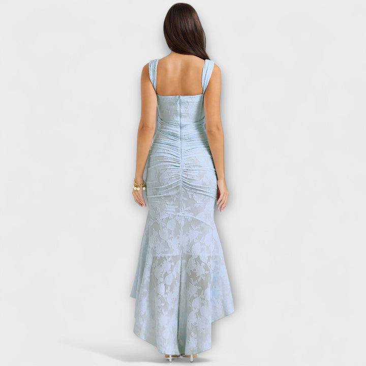 Renske - Vestido Maxí Lila con Corsé