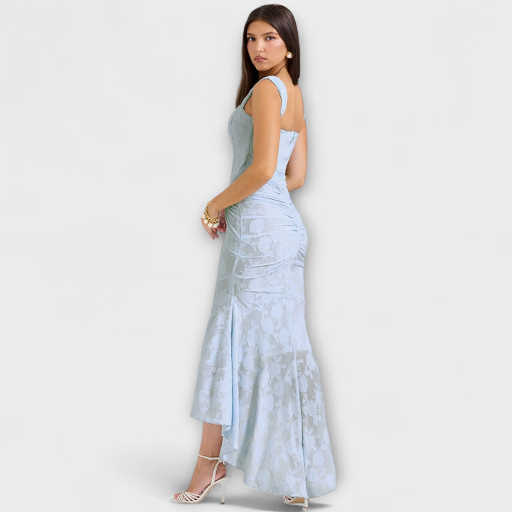 Renske - Vestido Maxí Lila con Corsé