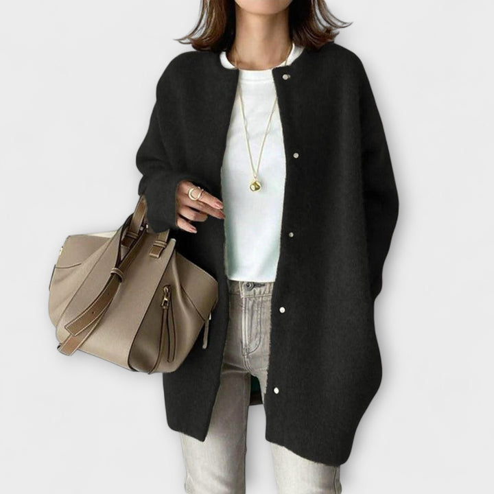 Amy - Chaqueta beige de corte relajado y cómoda