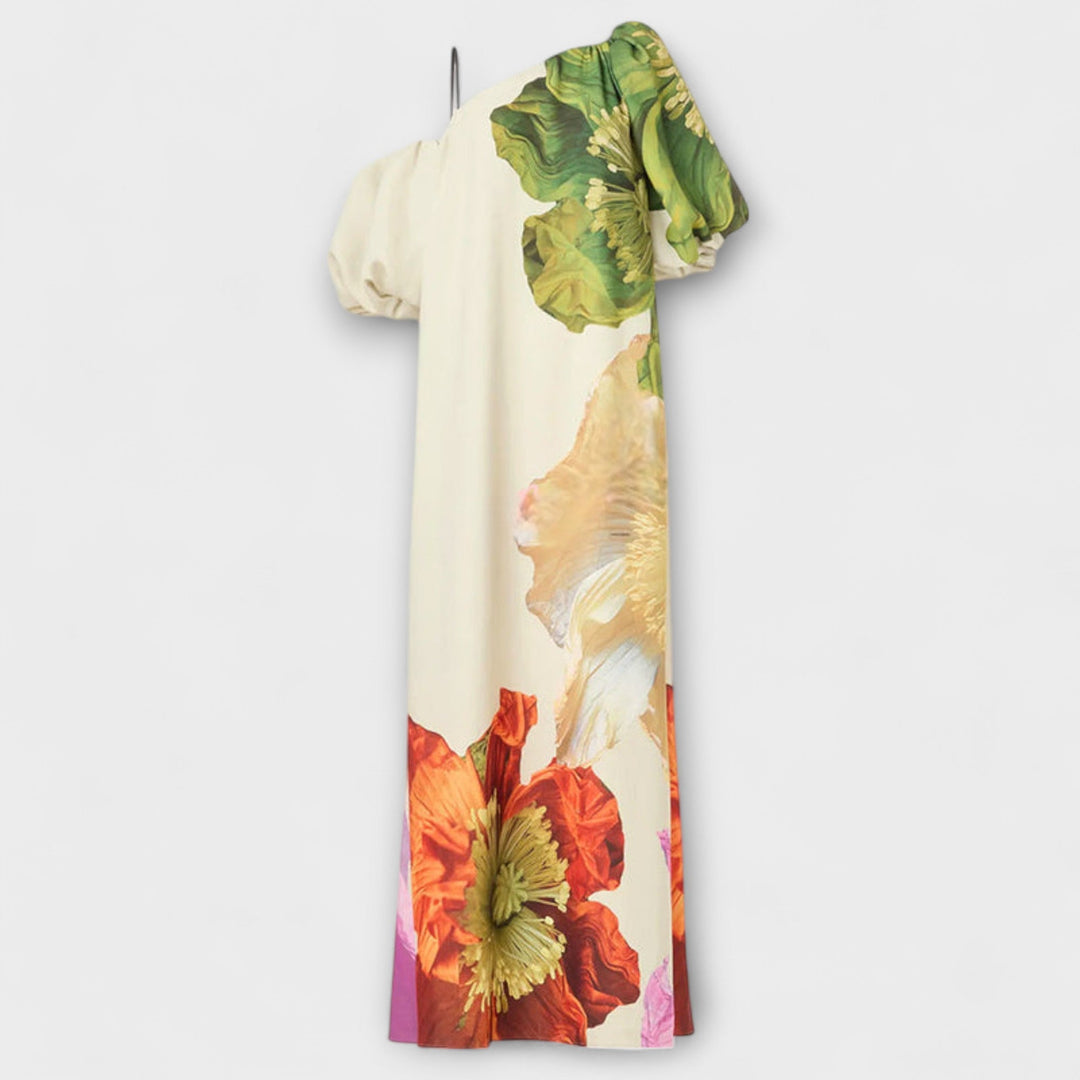 Skylar - Vestido maxi con estampado floral y mangas abullonadas