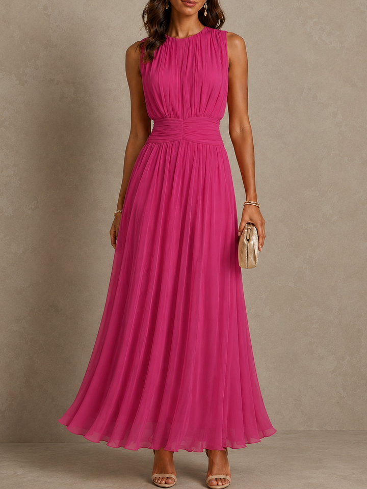 Isabel - Vestido maxi Roxanne con cintura fruncida