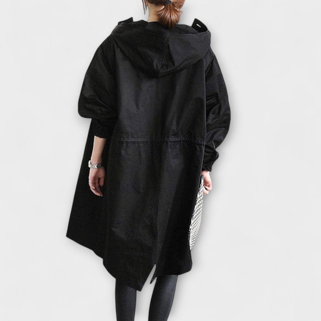 Andréa - Elegante abrigo trench gris