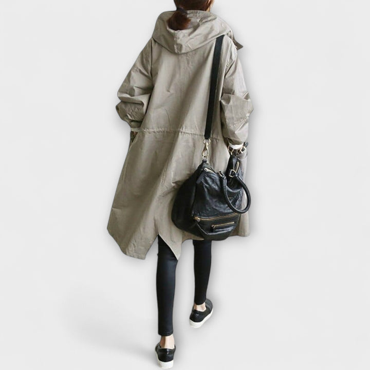 Andréa - Elegante abrigo trench gris