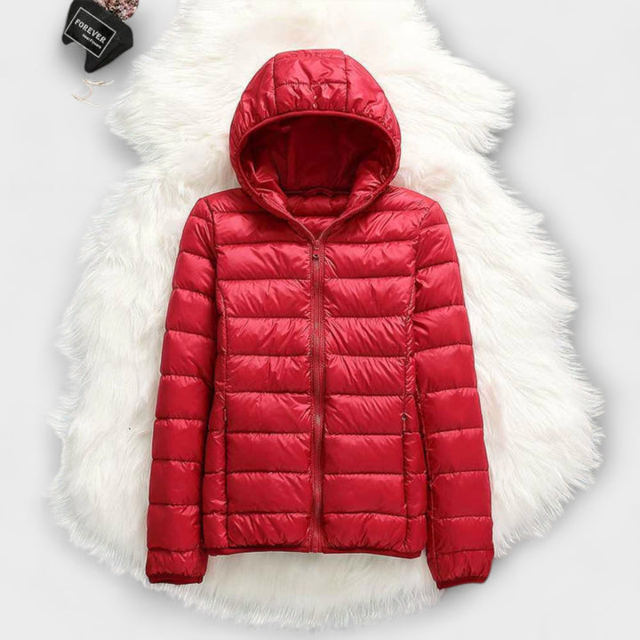 Manuela - Chaqueta de invierno rosa claro con capucha
