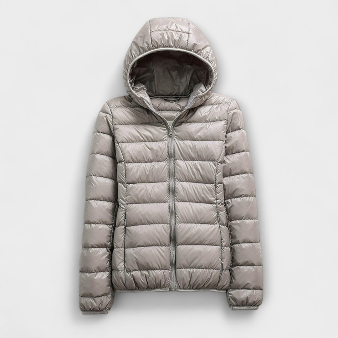 Manuela - Chaqueta de invierno rosa claro con capucha