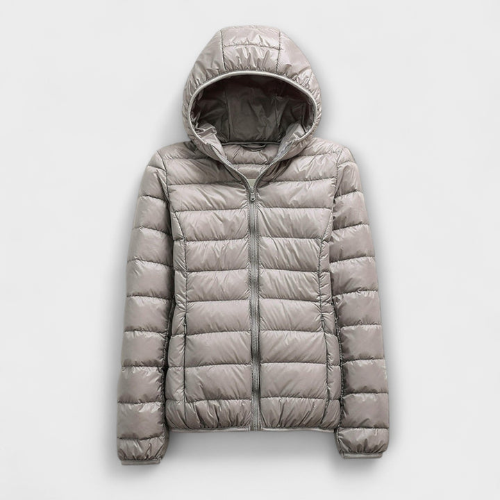 Manuela - Chaqueta de invierno rosa claro con capucha
