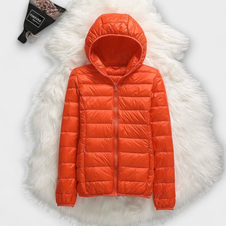 Manuela - Chaqueta de invierno rosa claro con capucha