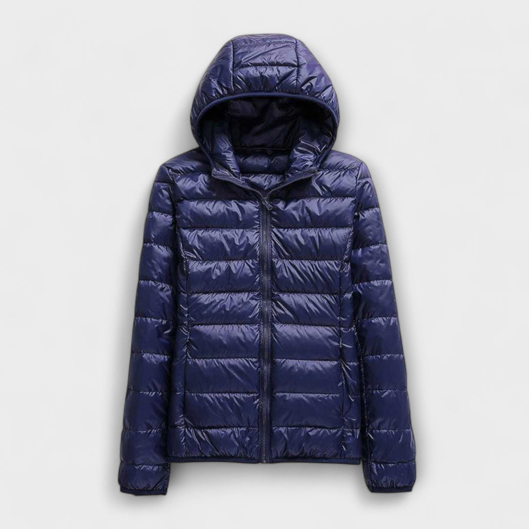 Manuela - Chaqueta de invierno rosa claro con capucha