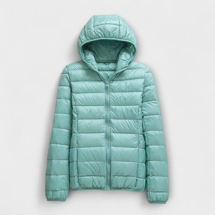 Manuela - Chaqueta de invierno rosa claro con capucha