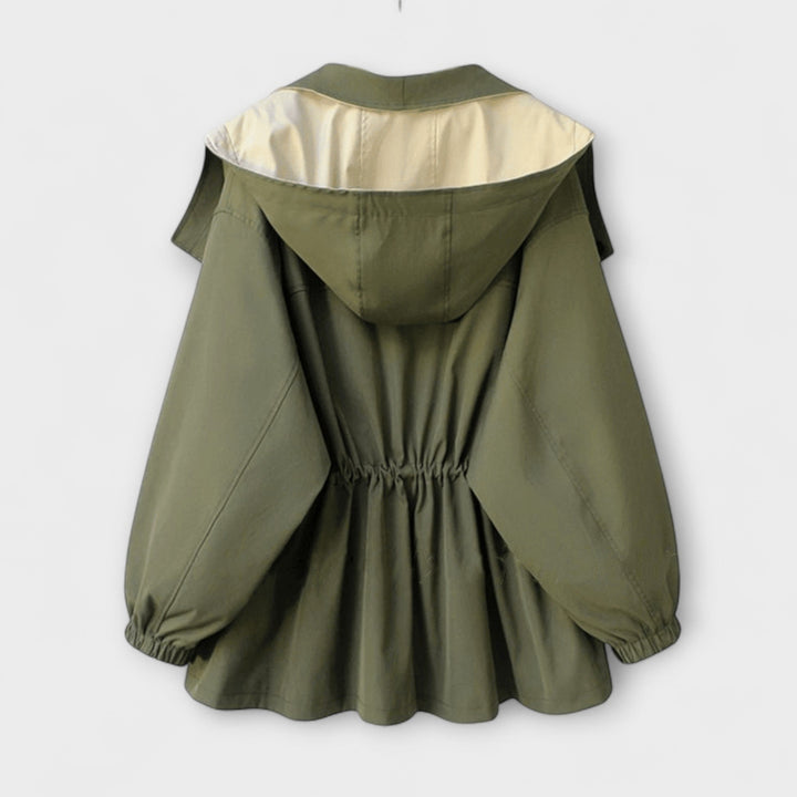 Mera - Chaqueta oversized bicolor en color crema
