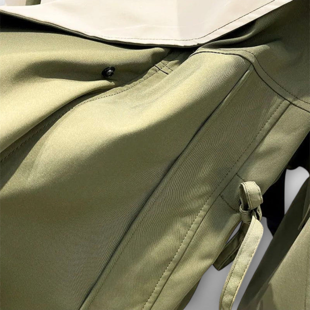 Mera - Chaqueta oversized bicolor en color crema