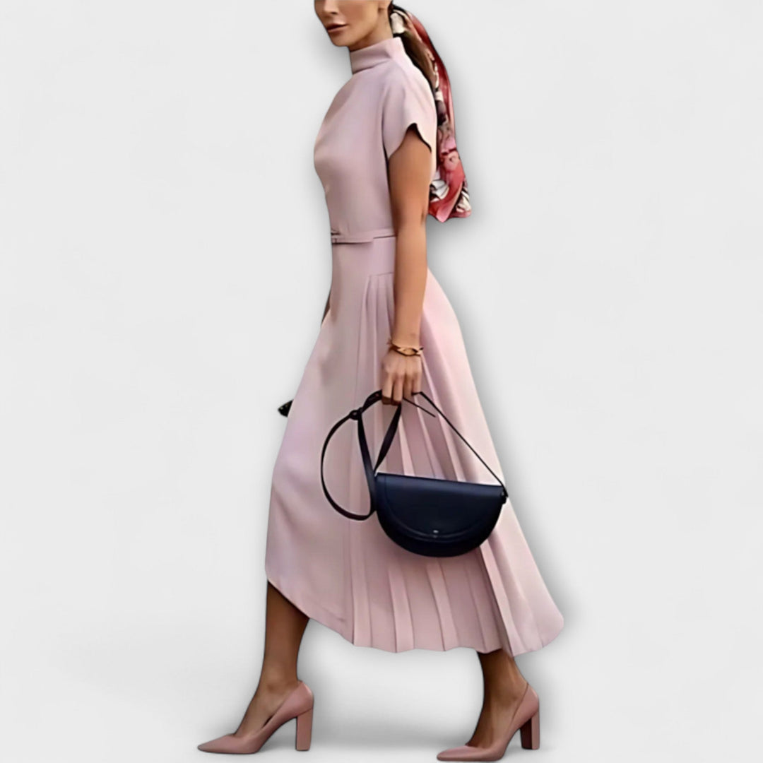 Amelia - Vestido urbano asimétrico en blanco