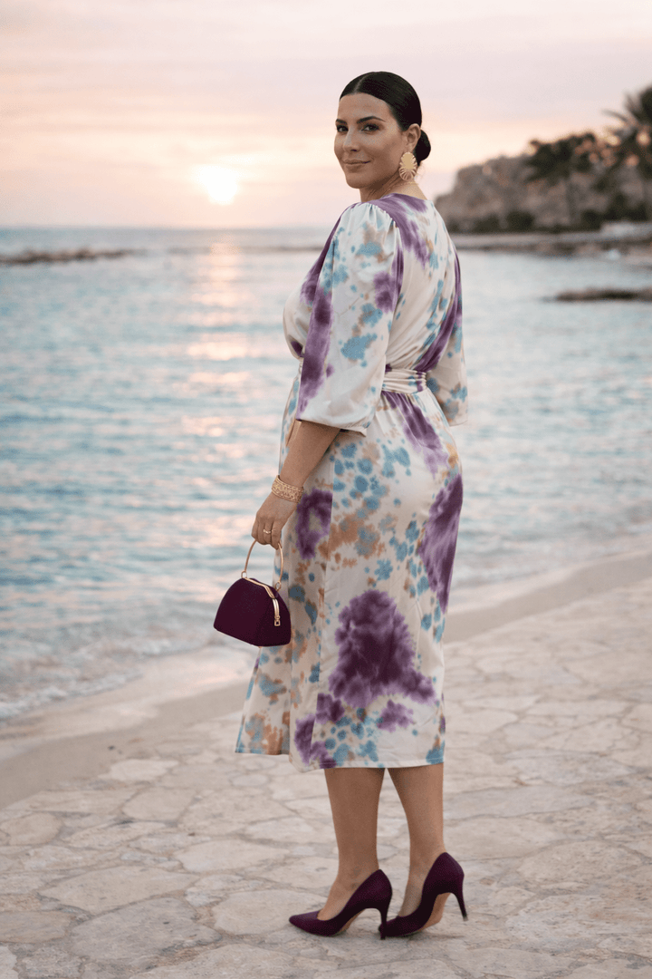 Olivia - Vestido con cuello en V elegante